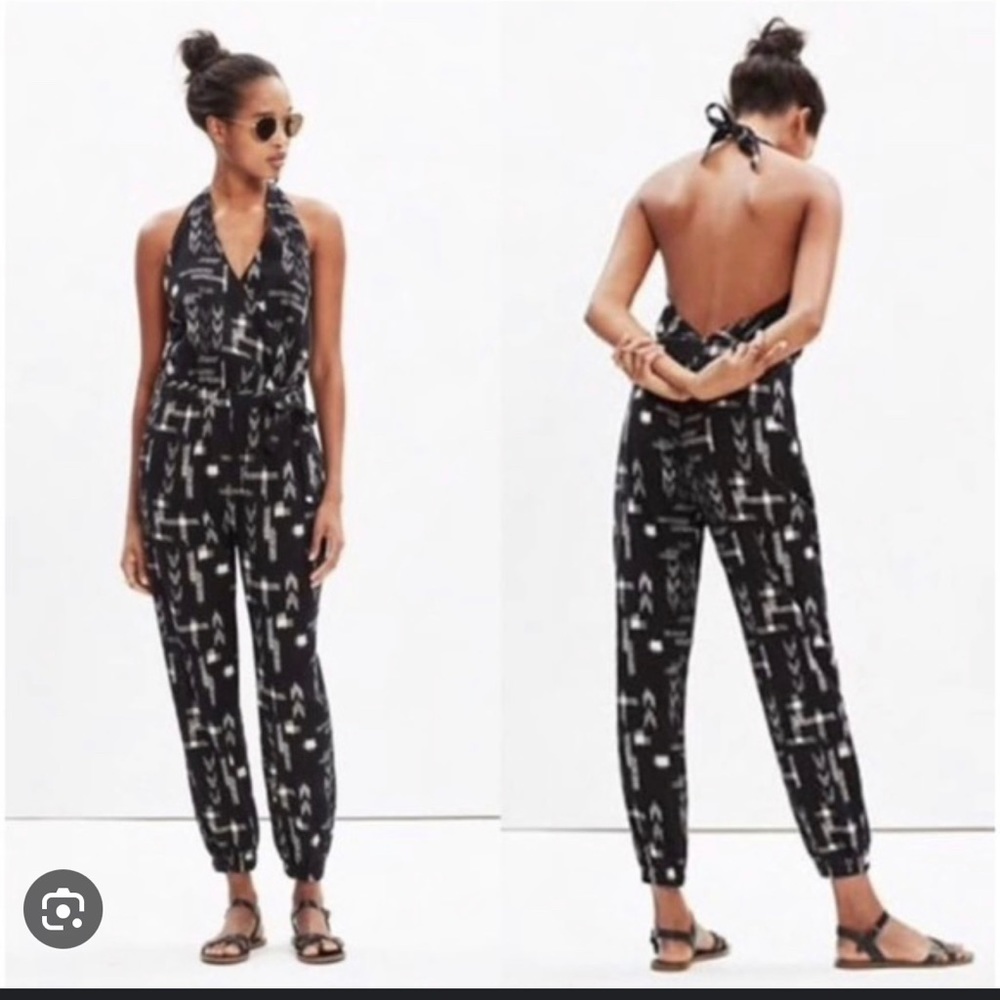 Madewell Black Ikat Jumpsuit - Picture 2 of 3